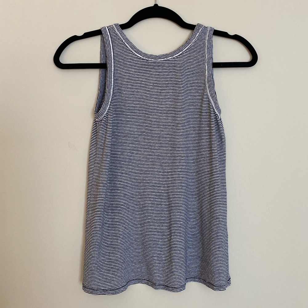Rag & Bone Black and White Striped low-back tank